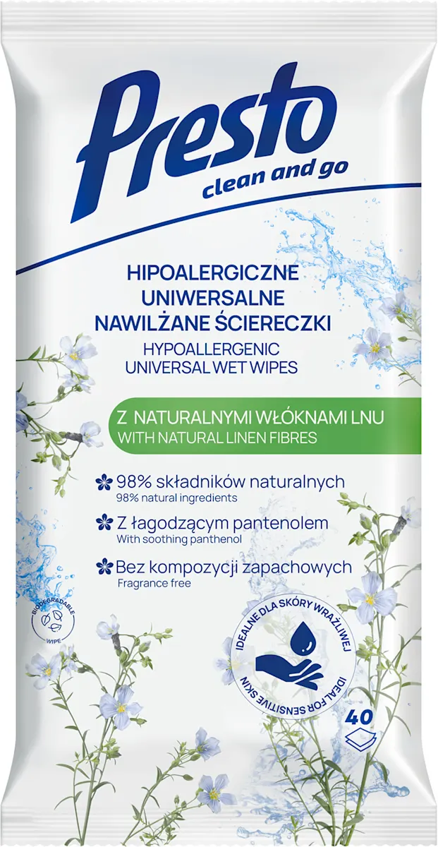Hipoalergijske vlažne maramice za čišćenje..., 40 kom