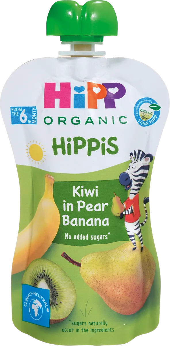 HiPPis voćni pire - kruška, banana i kivi, 6+..., 100 g