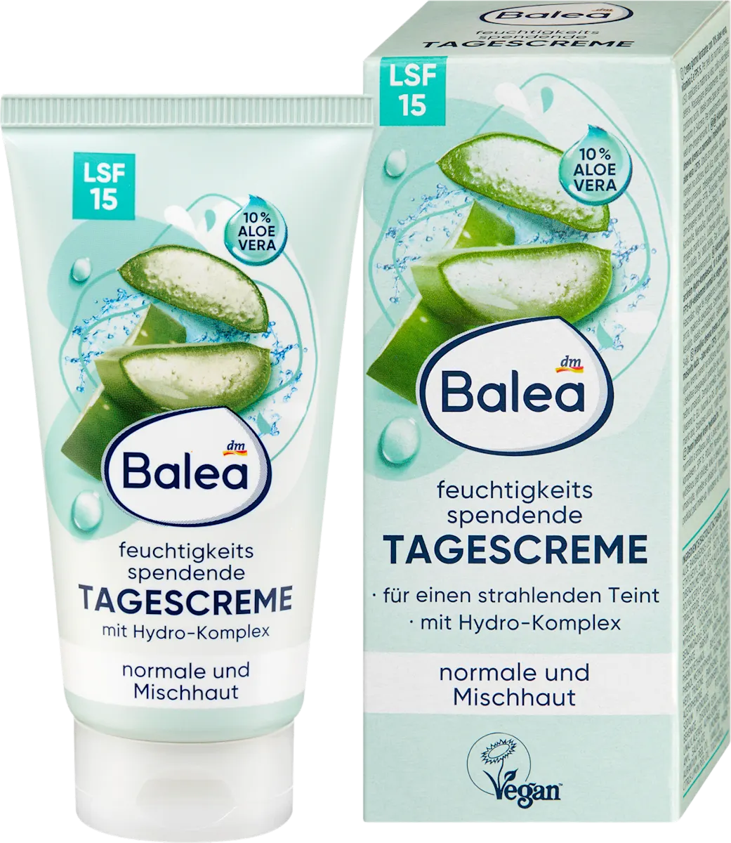 Hranljiva dnevna krema za normalnu i mešovitu kožu – aloe vera i SPF15, 50 ml