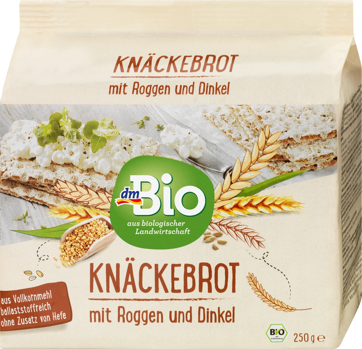 Hrskavi hleb od raži i spelte, 250 g