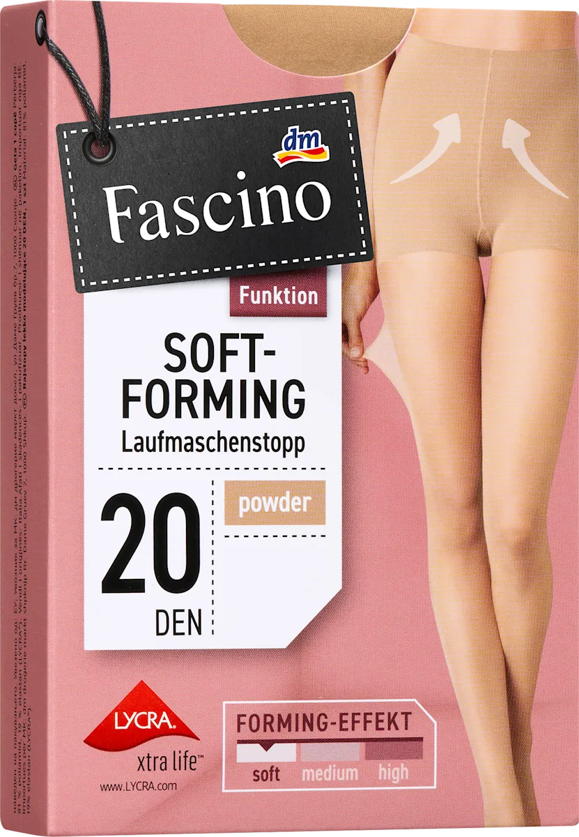 Hulahopke Soft-Forming sa efektom blagog oblikovanja i zaštitom protiv pucanja, 20 DEN, 38/40, boja pudera, 1 kom