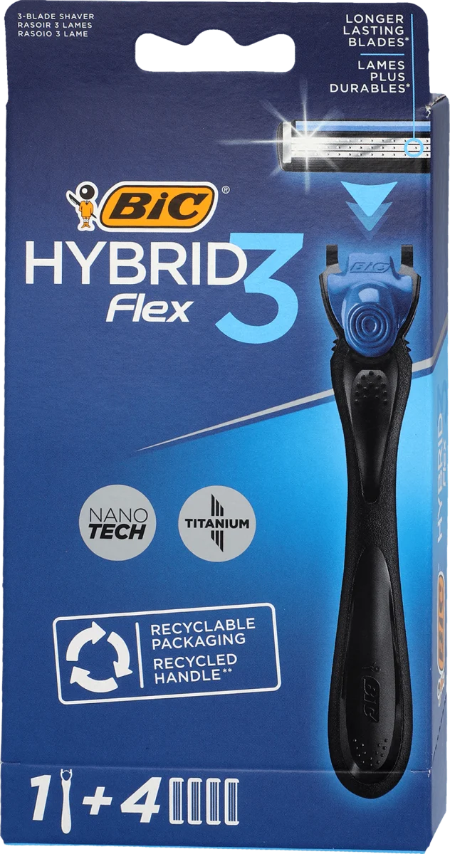 Hybrid Flex 3 brijač drška + 4 dopune, 1 kom