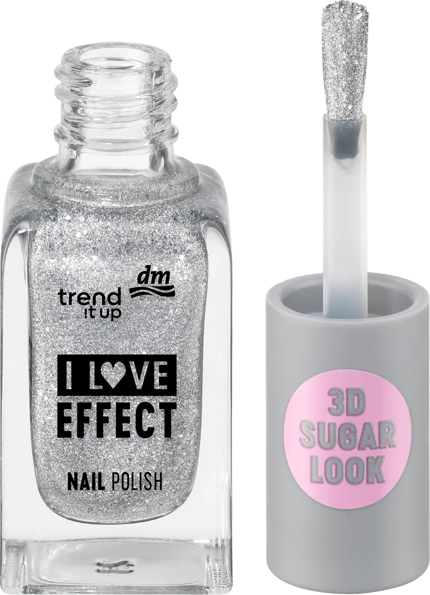 I LOVE EFFECT lak za nokte - 010 Silver Glitter, 8 ml