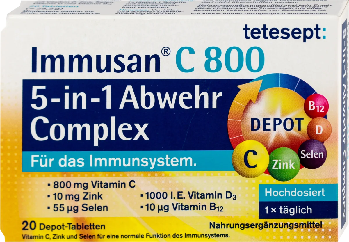 Immusan C 800 5u1 kompleks tablete za imunitet, 20 kom