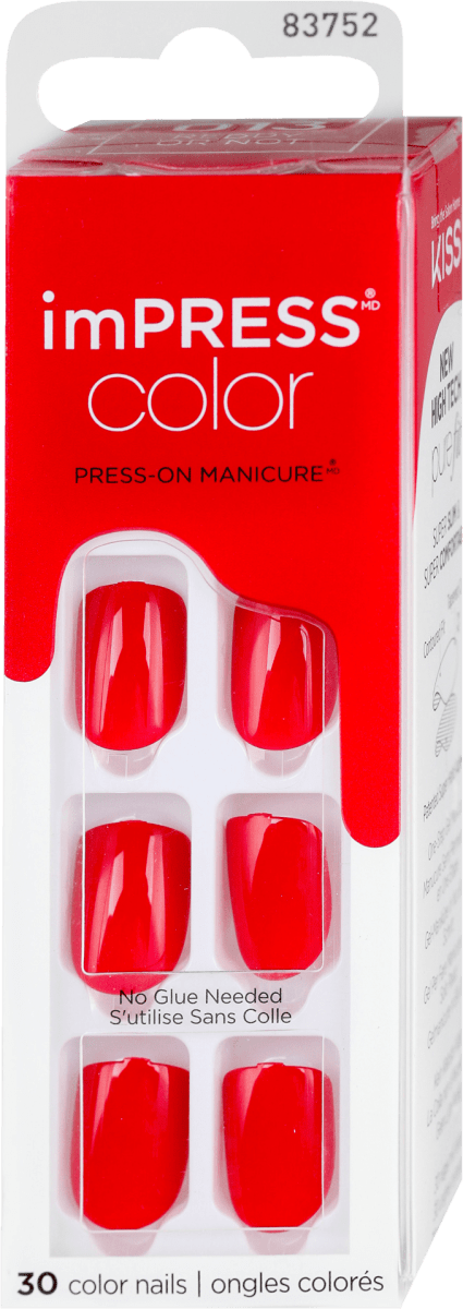 imPRESS color samolepljivi veštački nokti - Reddy..., 30 kom