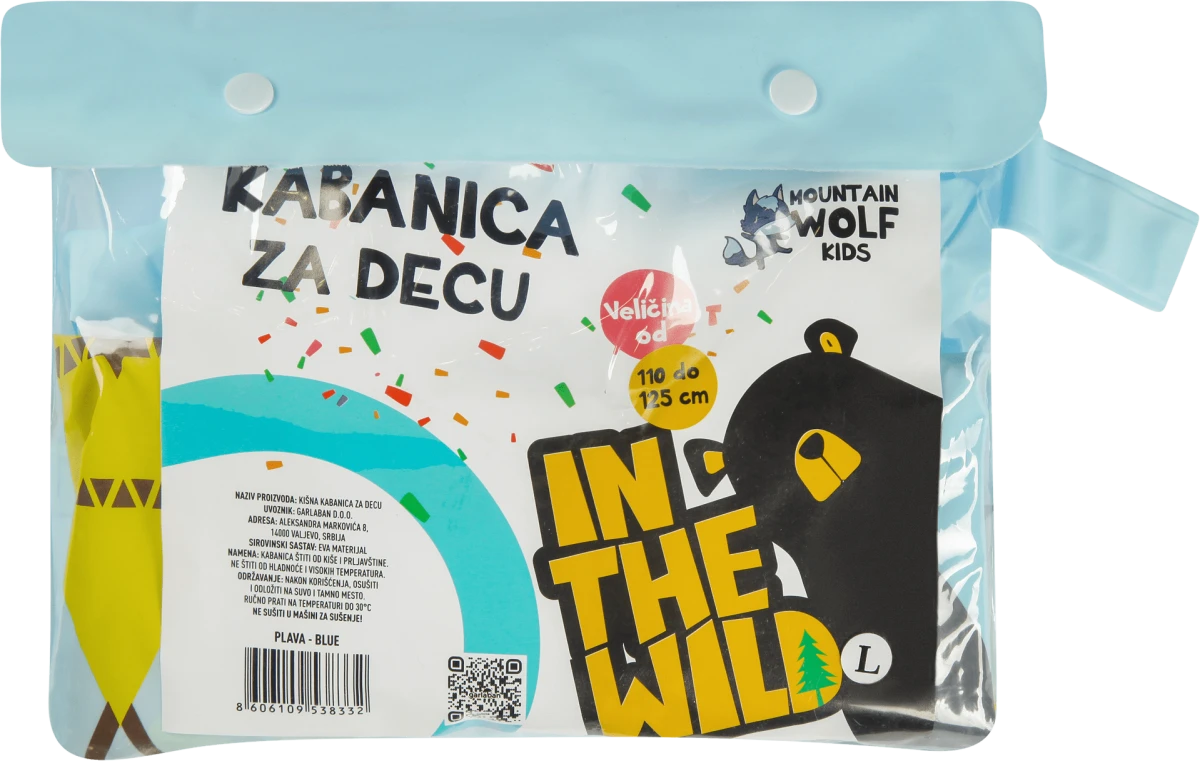 IN THE WILD ADVENTURE kišna kabanica za decu -..., 1 kom