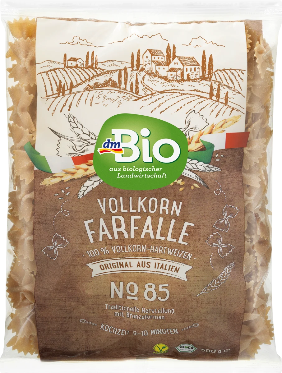 Integralna testenina Farfalle - mašnice, 500 g