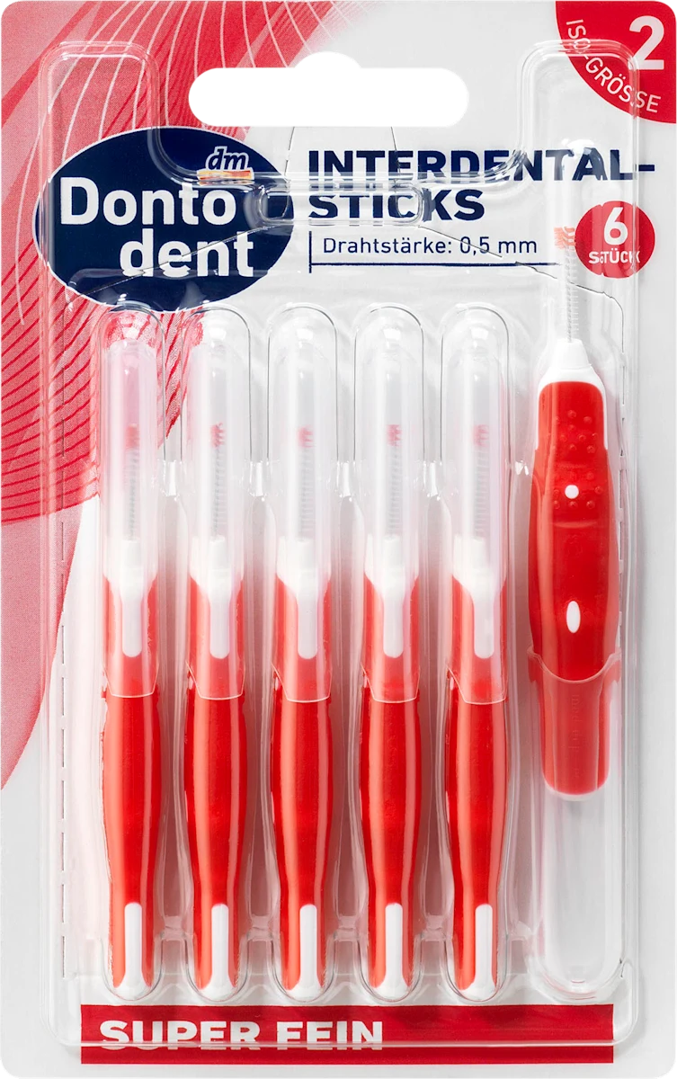 Interdentalne četkice s drškom ISO 2 – super..., 6 kom