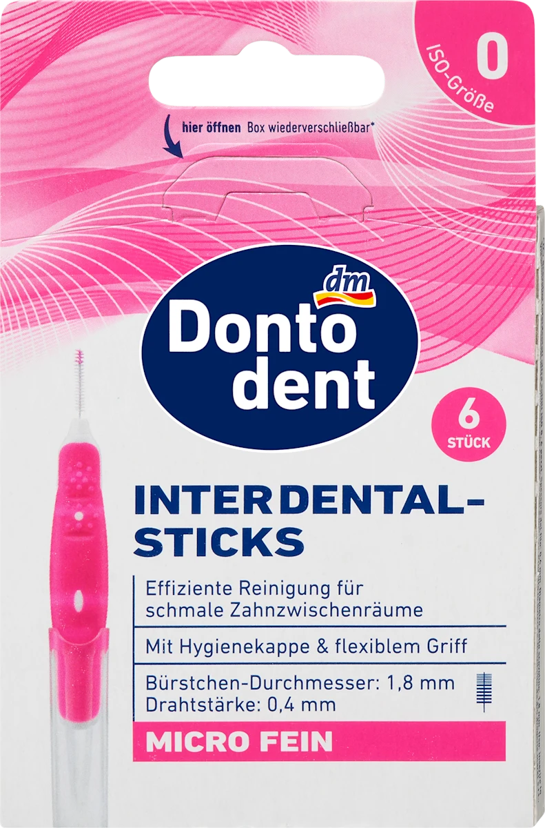 Interdentalni štapići pink - MICRO FINE ISO 0..., 6 kom