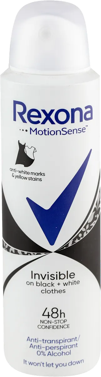 invisible on black+white clothes - dezodorans u..., 150 ml