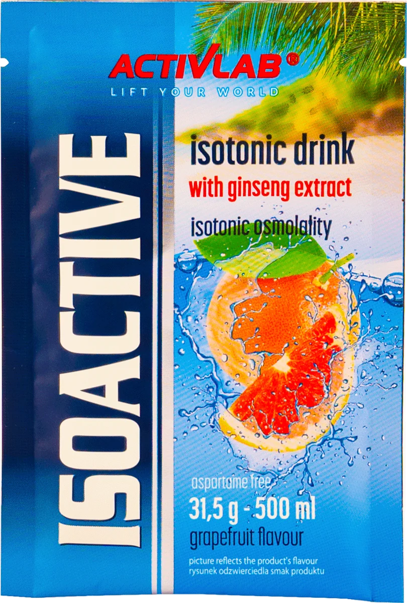 ISOACTIVE - isotonic drink grejpfrut, 31,5 g