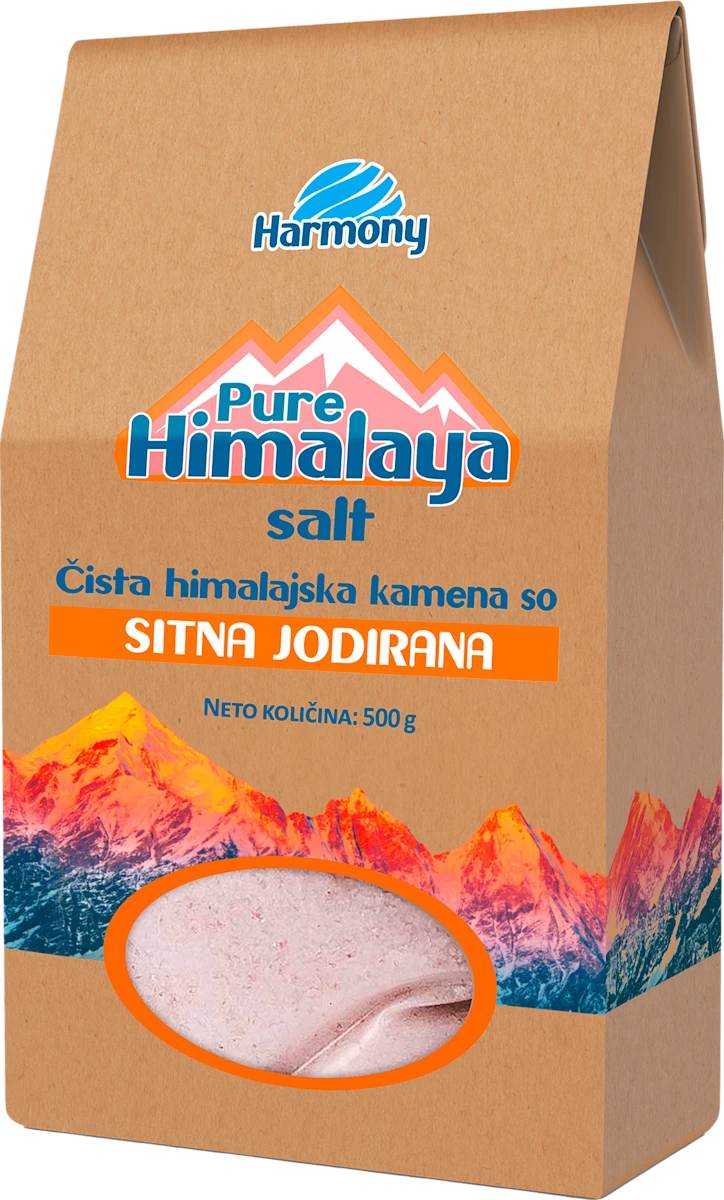 Čista himalajska kamena so, sitna jodirana, 500 g
