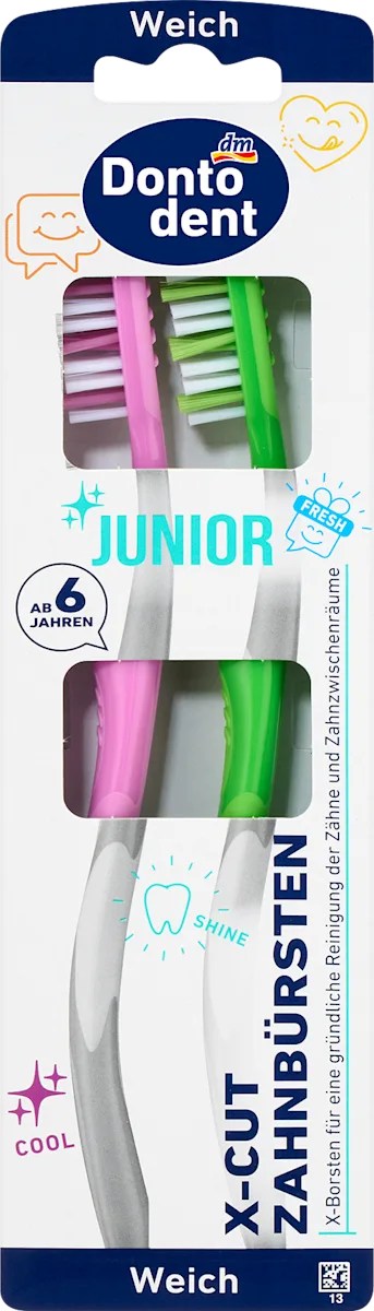 Junior X-CUTE dečjia četkica za zube – mekana,..., 2 kom