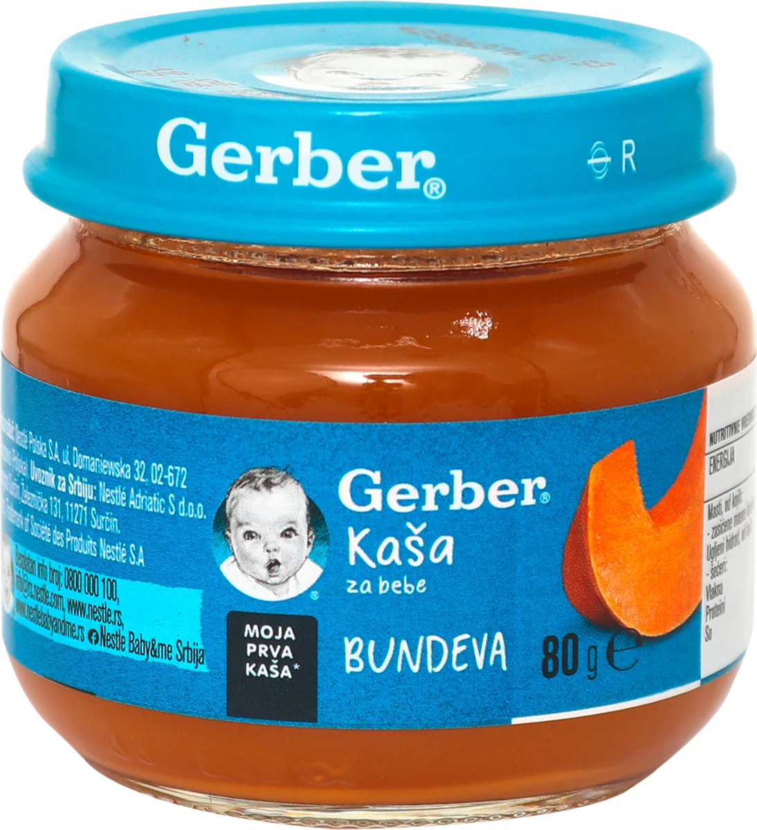 Kaša za bebe - BUNDEVA, od 6. meseca, 80 g