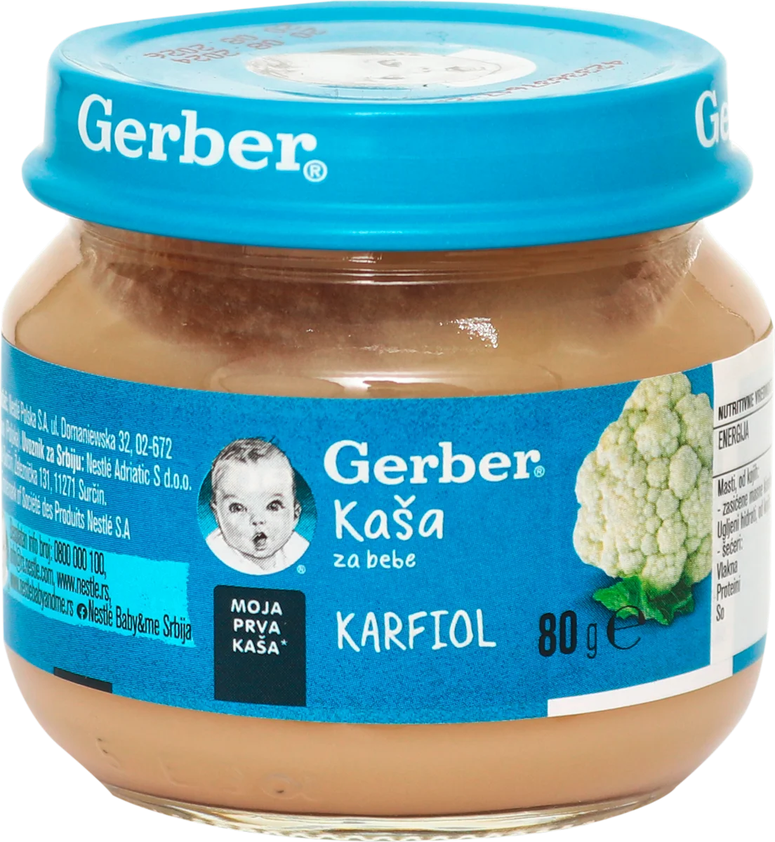 Kaša za bebe - KARFIOL, od 6. meseca, 80 g