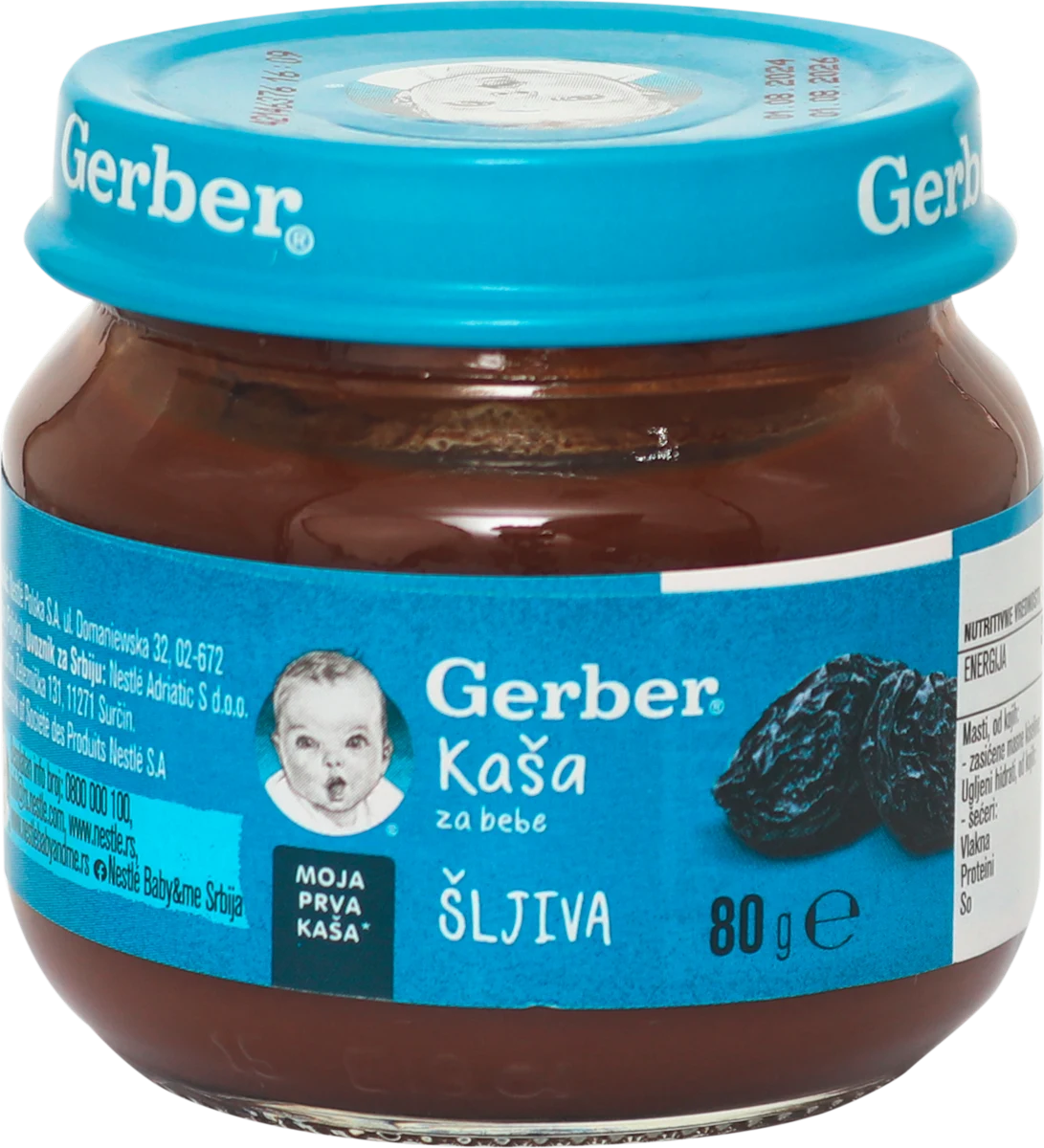 Kaša za bebe - ŠLJIVA, od 6. meseca, 80 g