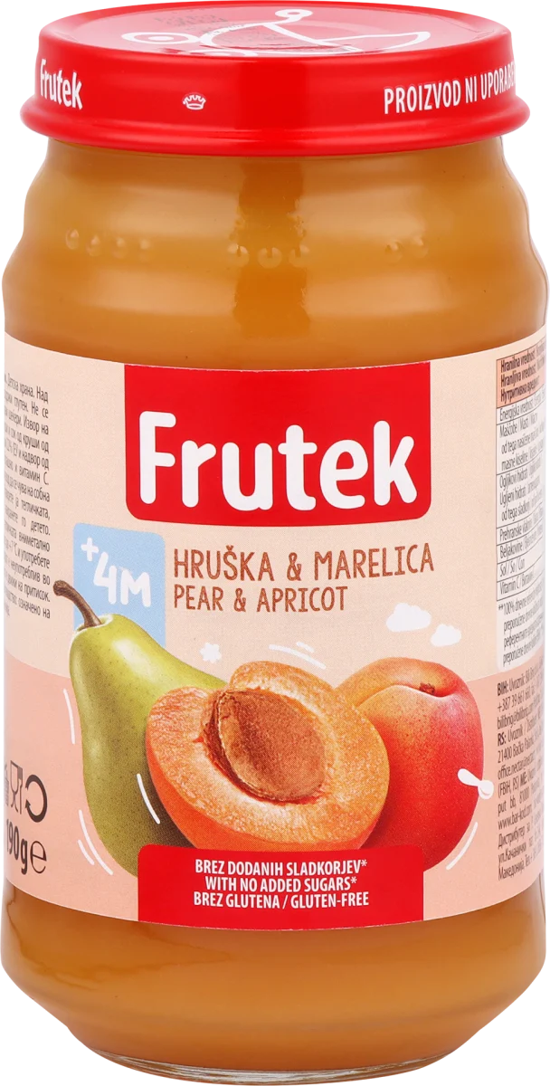 Kašica, kajsija i kruška, od 4. meseca, 190 g