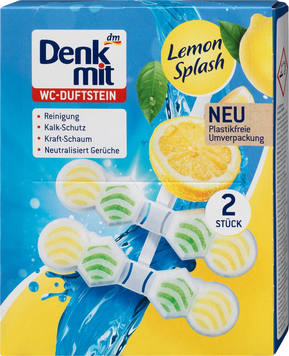Kamen za WC Lemon Splash (2x48g), 2 kom