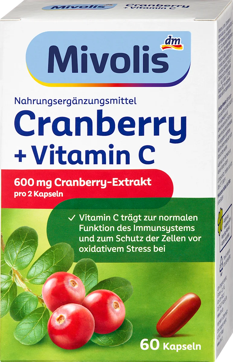 Kapsule brusnica + vitamin C, 60 kom