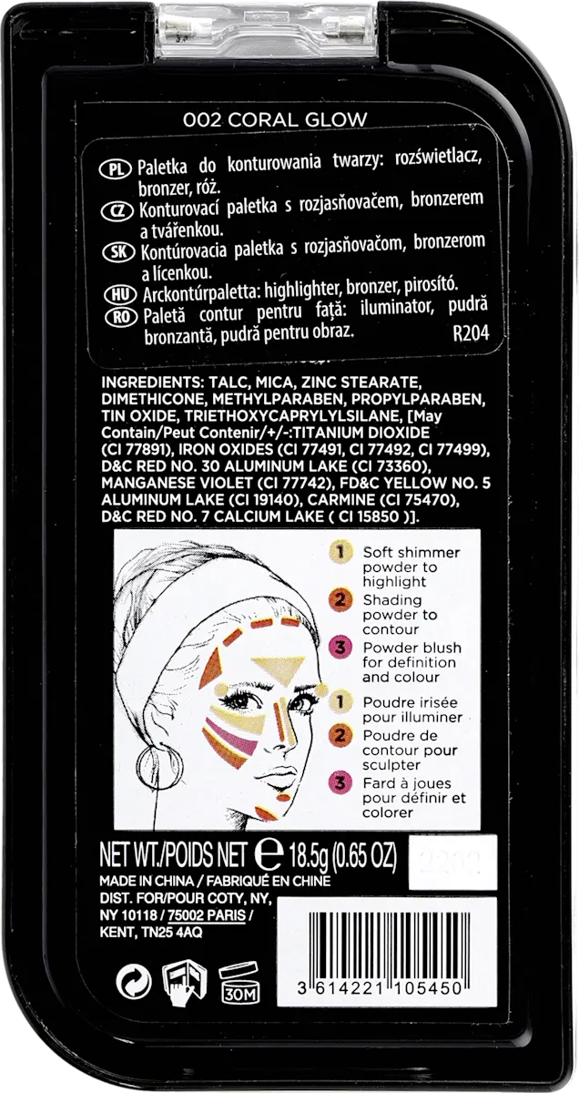 Kate paleta za konturisanje - 002 Coral Glow, 18,5 g