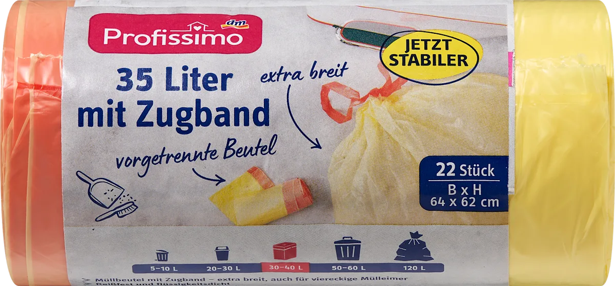 Kese za smeće sa trakom, 35l, 22 kom