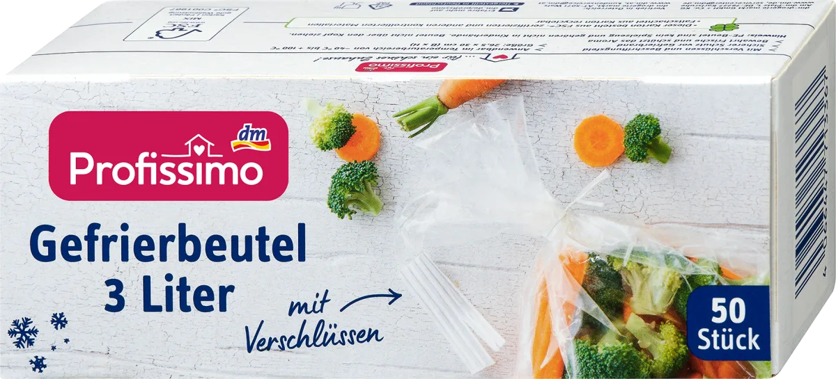 Kese za zamrzivač, 3L, 50 kom