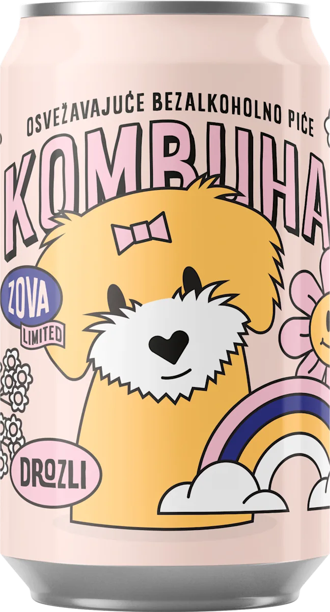 KOMBUHA osvežavajuće bezalkoholno piće- zova, 330 ml