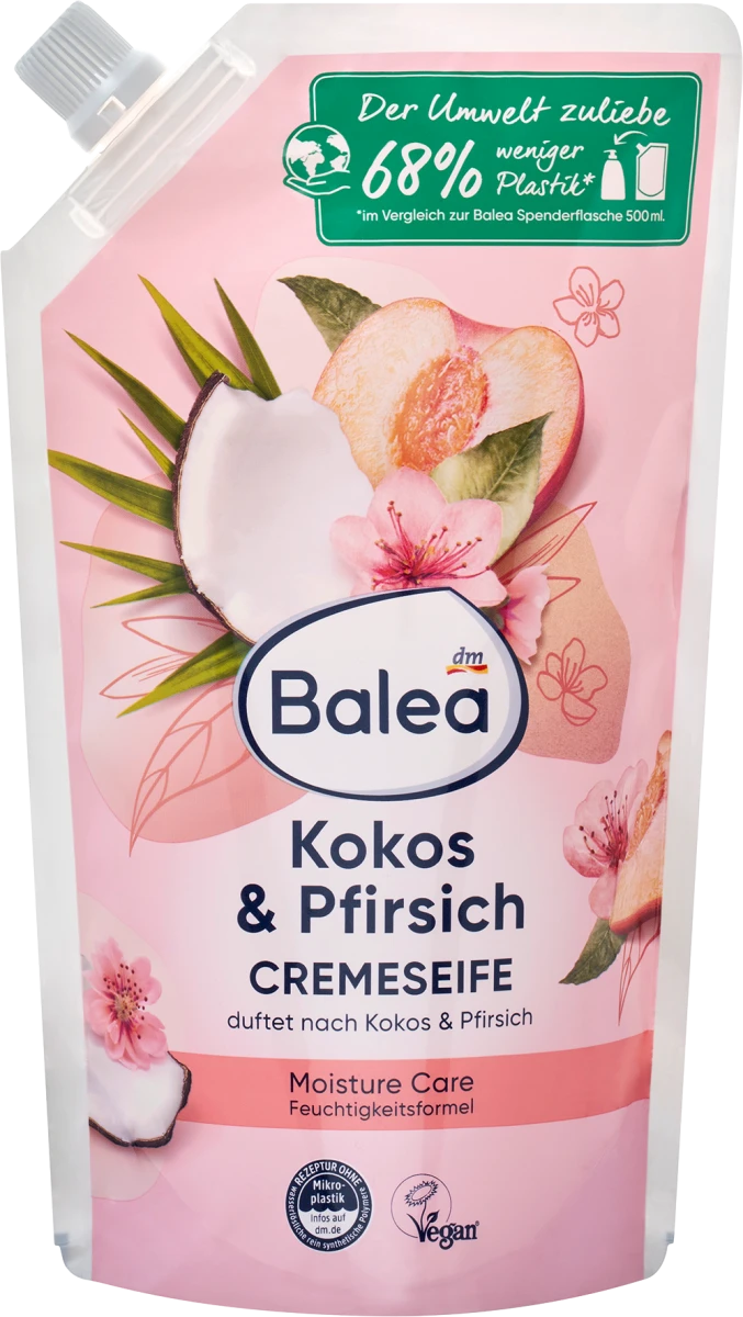 Kremasti tečni sapun dopuna - kokos i breskva, 500 ml