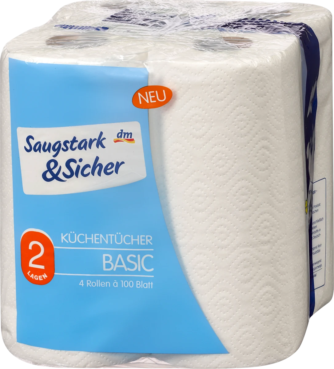 Kuhinjski ubrusi Basic 2-slojni, 4 kom
