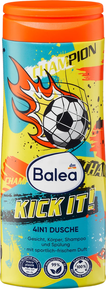 Let's kick it! 4u1 gel za tuširanje, 300 ml