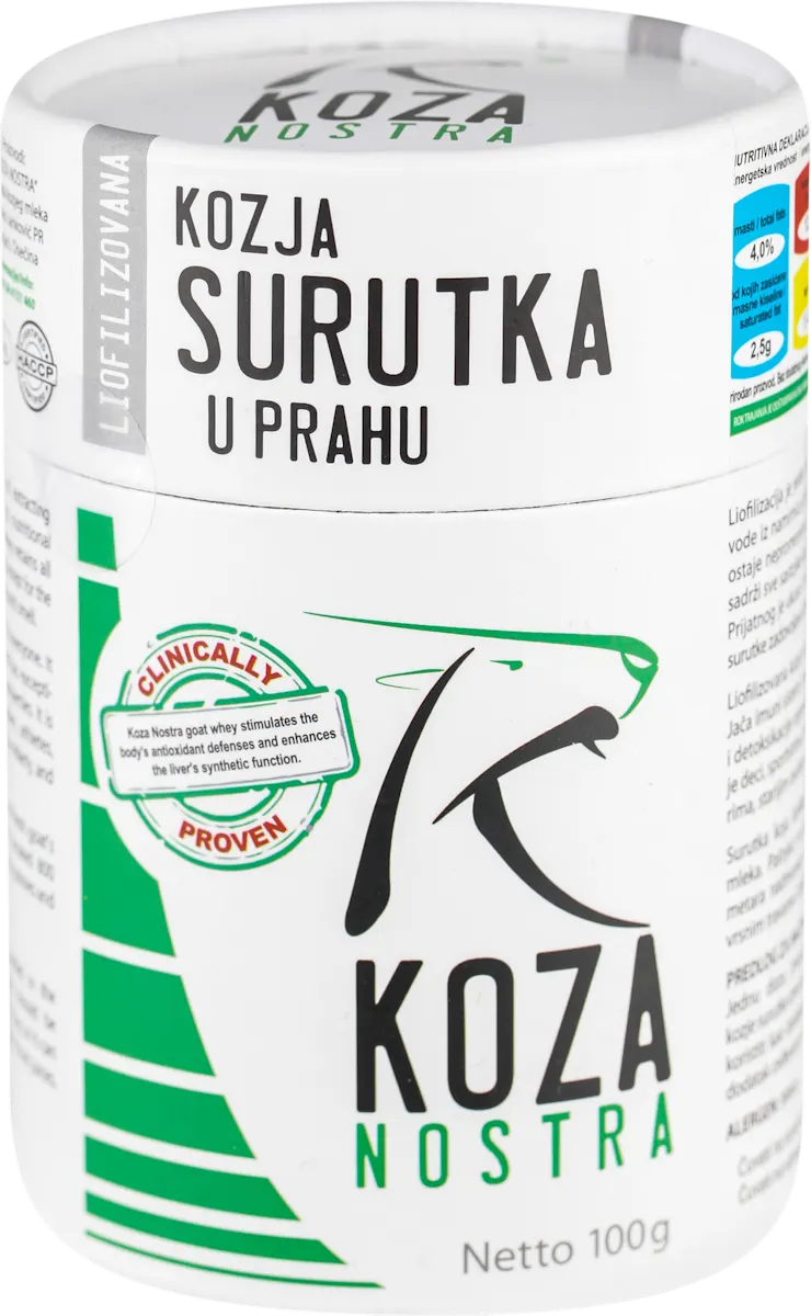 Liofilizovana kozja surutka u prahu, 100 g
