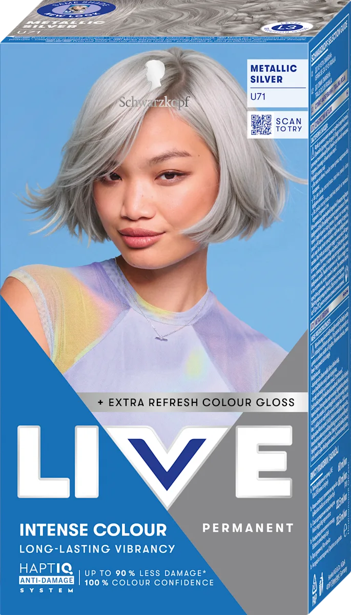LIVE METALLIC SILVER boja za kosu - U71, 1 kom
