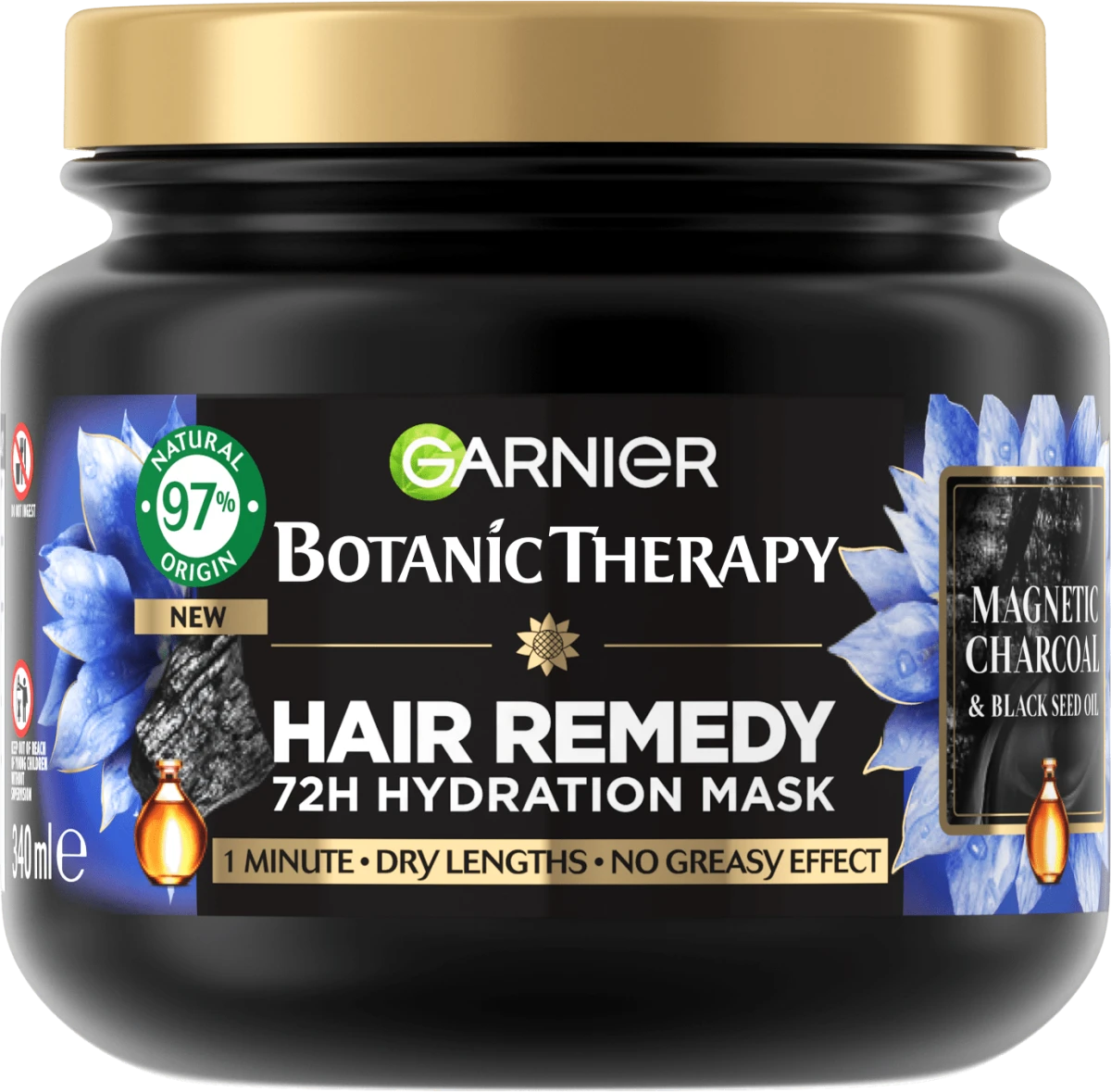 MAGNETIC CHARCOAL & BLACK SEED OIL maska za suvu..., 340 ml
