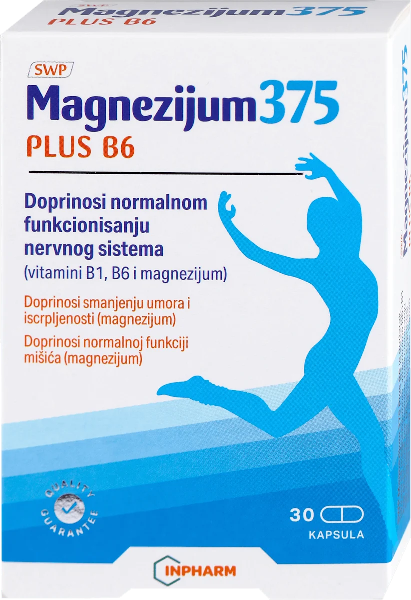 MAGNEZIJUM 375plus B6 kapsule, 30 kom