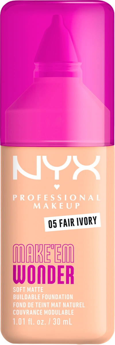 MAKE'EM WONDER tečni puder - 05 Fair Ivory, 1 kom