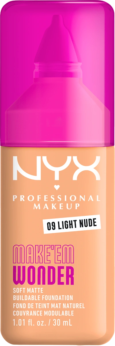 MAKE'EM WONDER tečni puder - 09 Light Nude, 1 kom