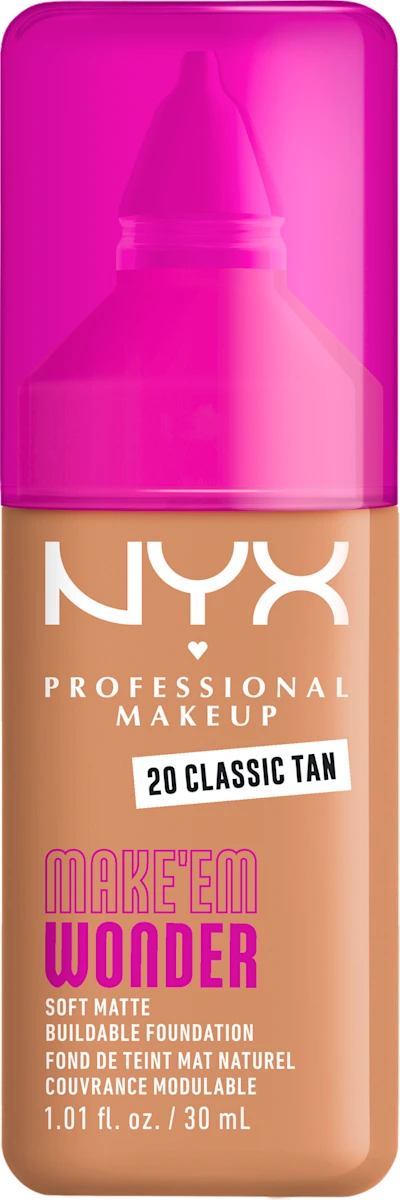 MAKE'EM WONDER tečni puder - 20 Classic Tan, 1 kom