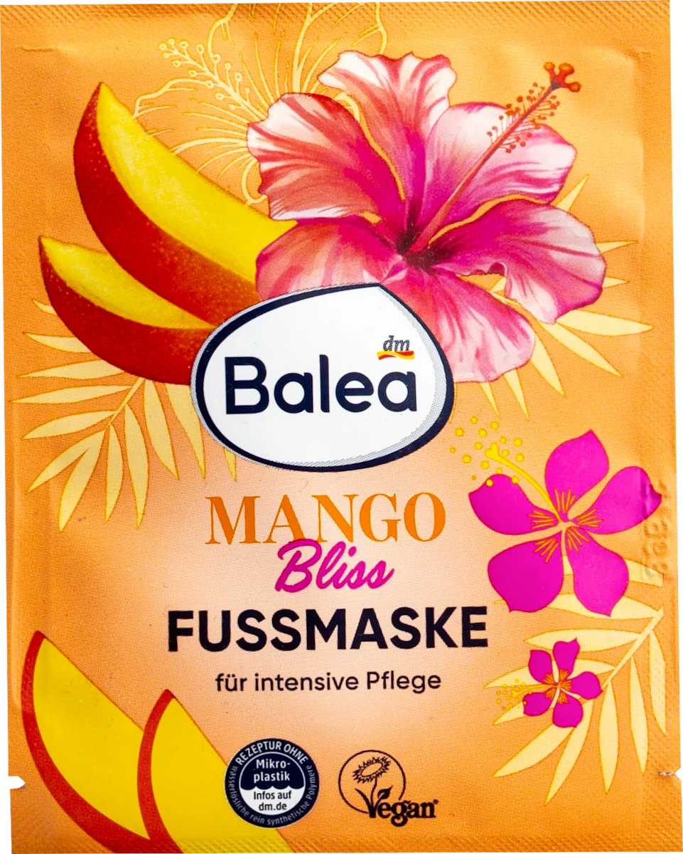 MANGO Bliss maska za stopala - mango i hibiskus, 15 ml