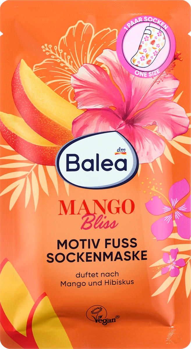 MANGO Bliss maska za stopala u obliku čarape, 1 kom