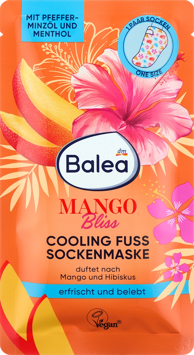 MANGO Bliss maska za stopala u obliku čarape, 1 kom