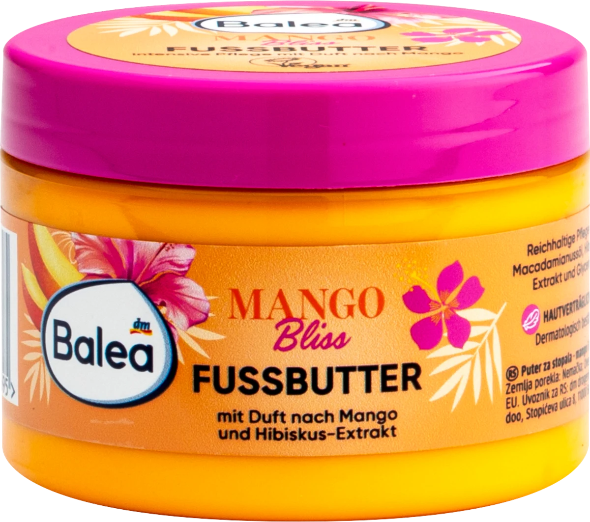 MANGO Bliss puter za stopala - mango i hibiskus, 150 ml