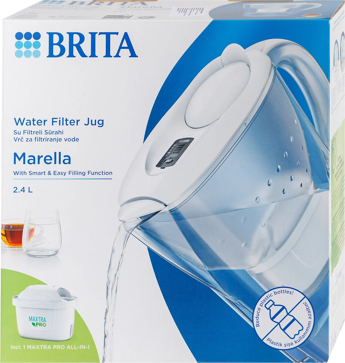 Marella cool white bokal za filtriranje vode, zapremina nefiltrirane vode: 2,4l, 1 kom