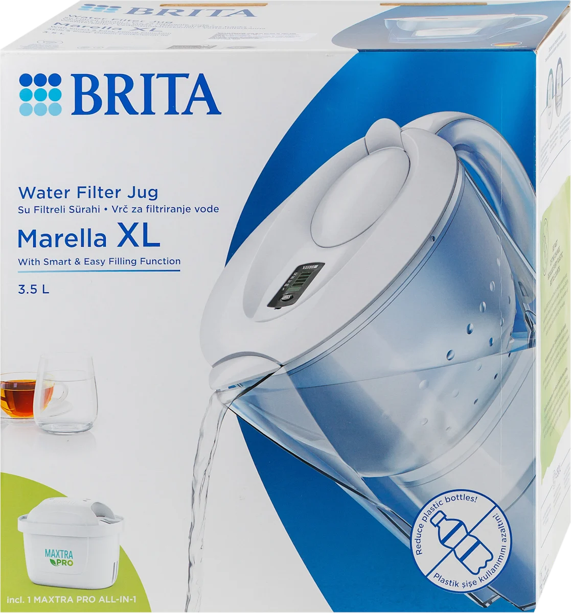 Marella PRO XL white bokal za filtriranje vode, zapremina nefiltrirane vode: 3,5l, 1 kom
