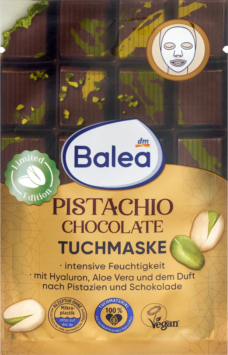 Maska za lice u maramici- Pistachio Chocolate, 1 kom
