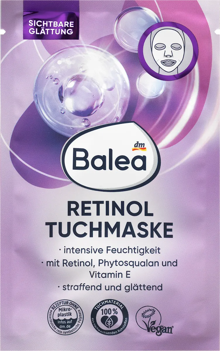 Maska za lice u maramici retinol, 1 kom