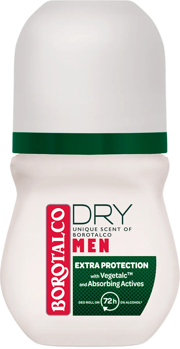 MEN DRY UNIQUE SCENT OF BOROTALCO dezodorans roll-on za muškarce - EXTRA PROTECTION, 50 ml
