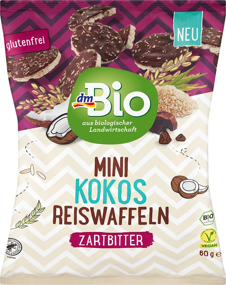 Mini pirinčane galete sa kokosom i čokoladom, 60 g