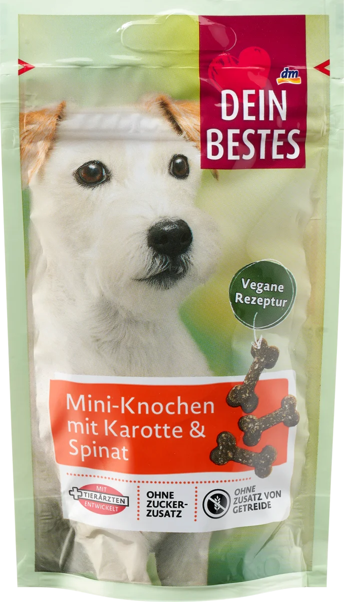 Mini veganske poslastice u obliku kosti za pse, 60 g