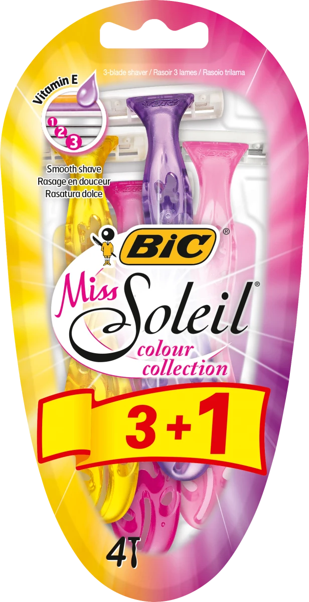 Miss Soleil colour collection ženski brijači, 3+1..., 4 kom