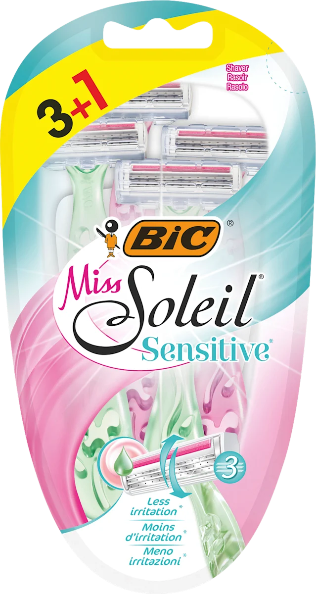 Miss Soleil Sensitive ženski brijači, 3+1 gratis, 4 kom